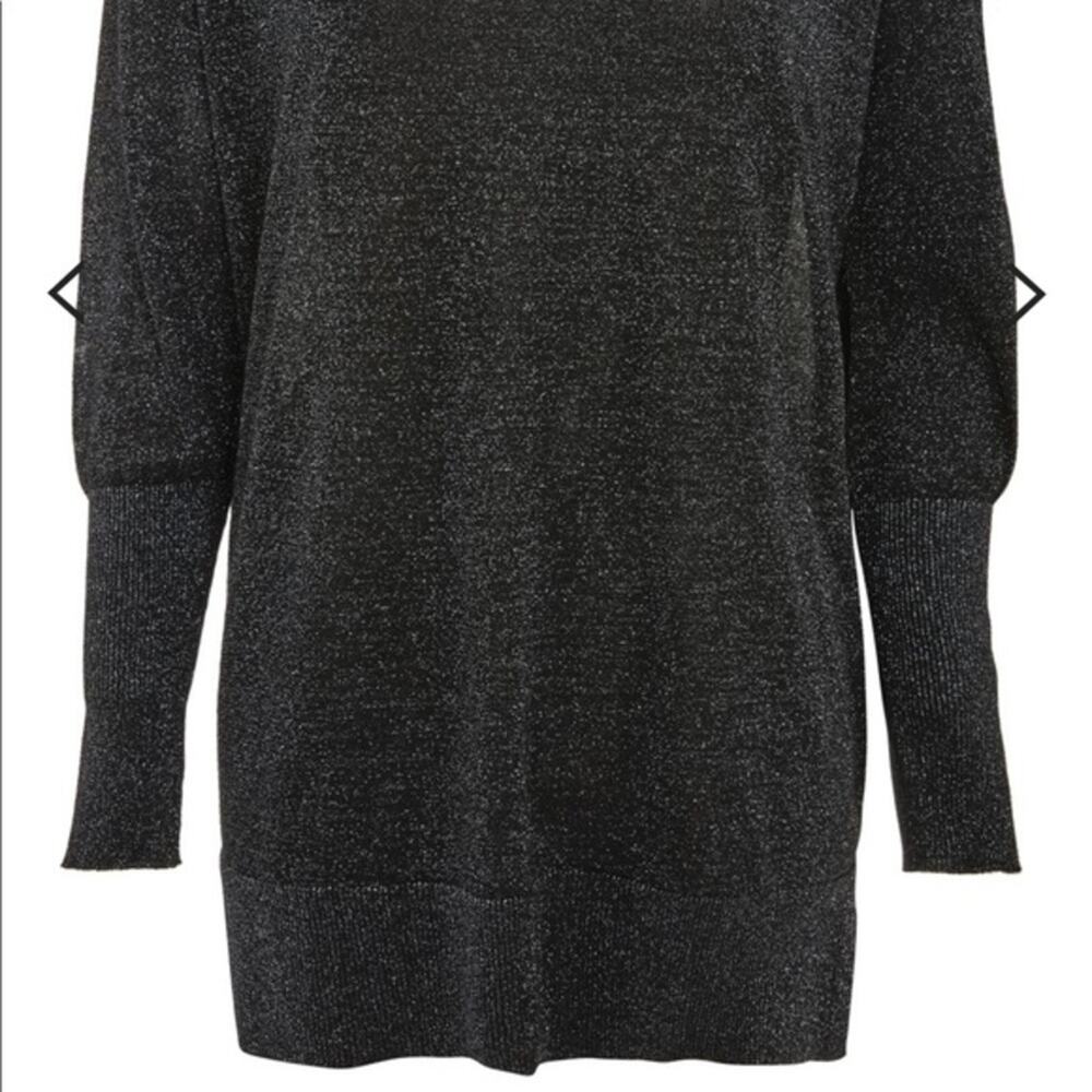 Topshop Cross Back Longline Sweater